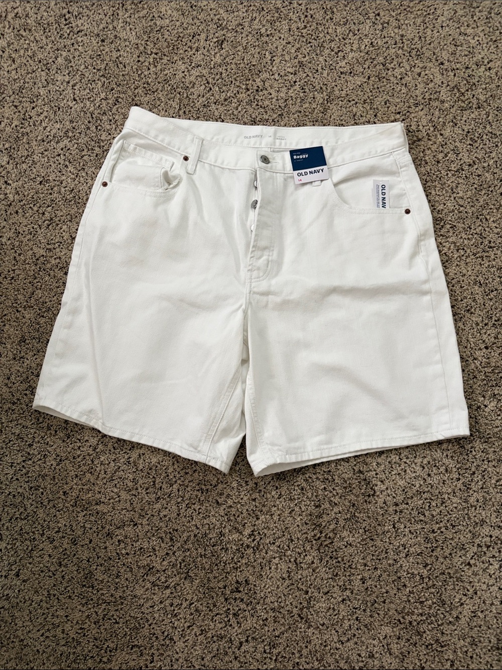 Old Navy White Denim High-Rise Women's Jean Shorts